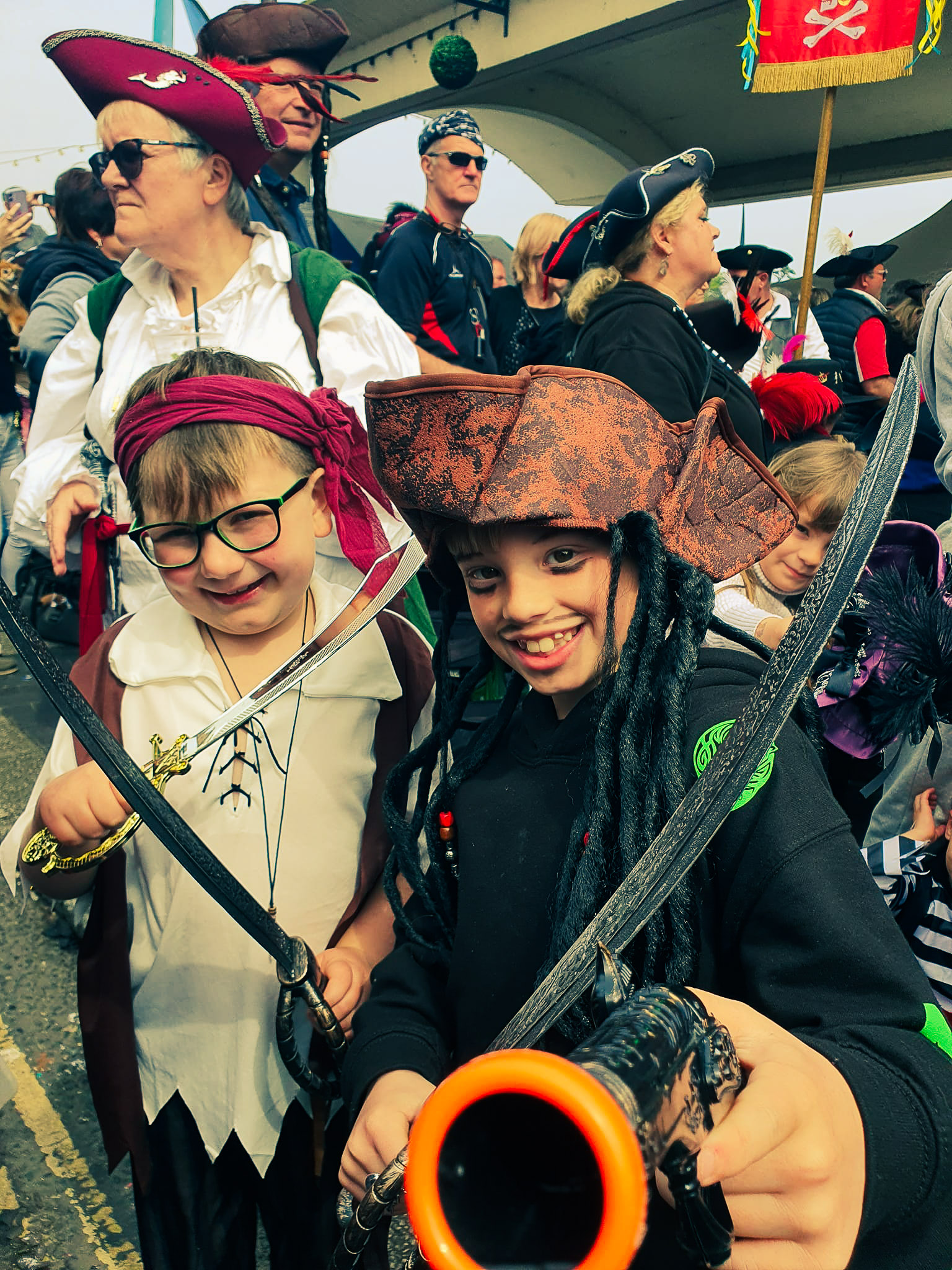 Kids at the Brixham Pirate Festival