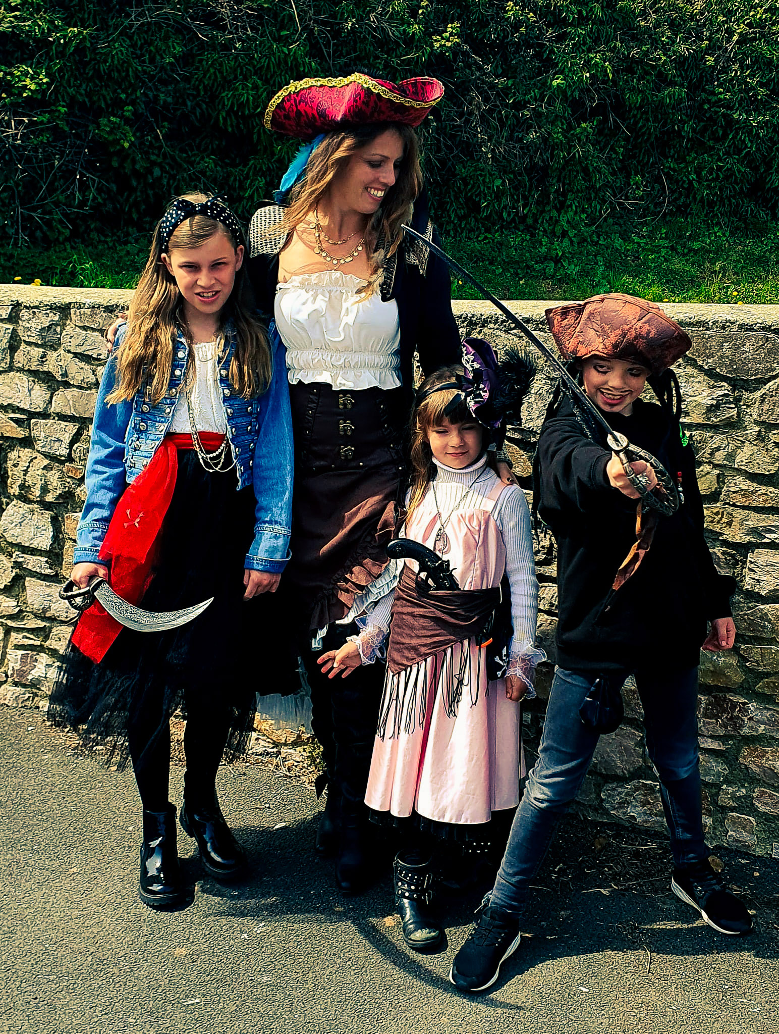 Family at the Brixham Pirate Festival